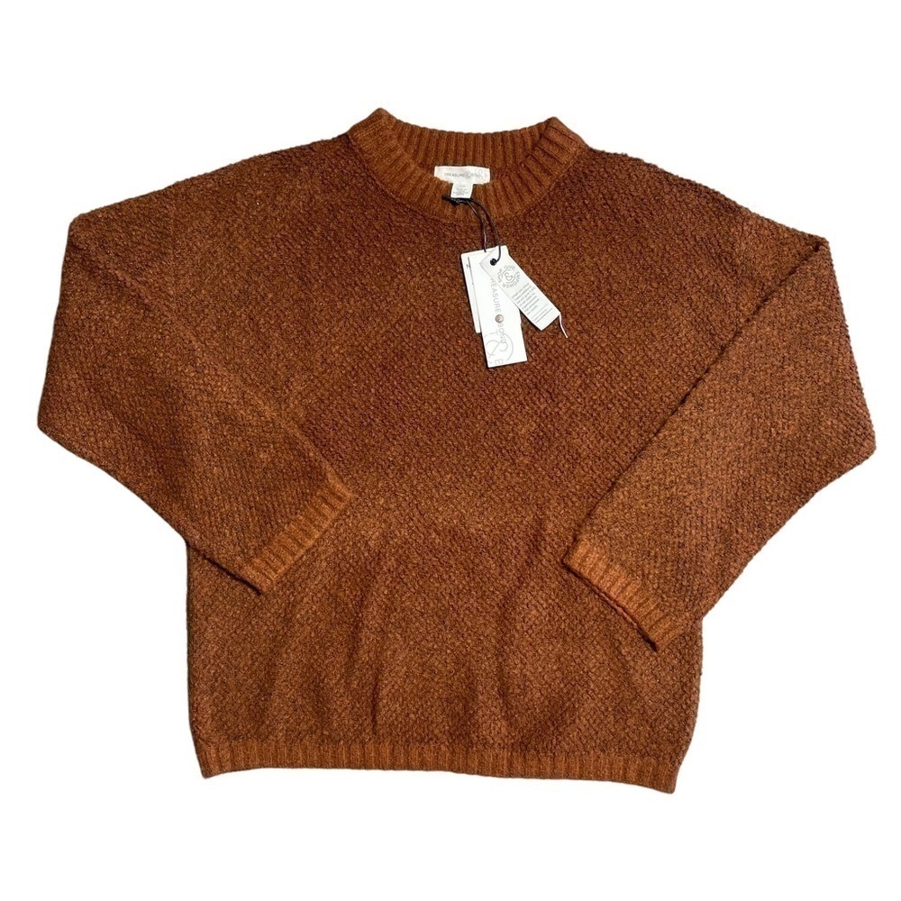Treasure & Bond Rust Sequoia Long Sleeve Crewneck Sweater XS